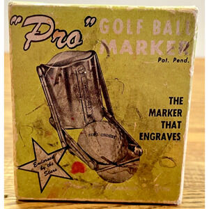 Vintage Healthways Hollywood Pro Golf Ball Marker Engraver in Box